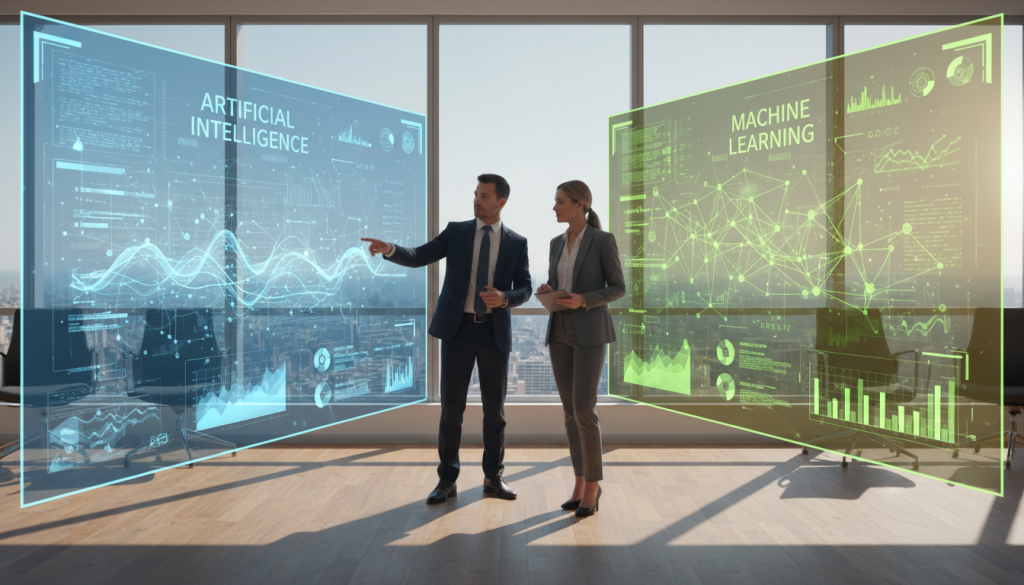 AI vs machine learning in business