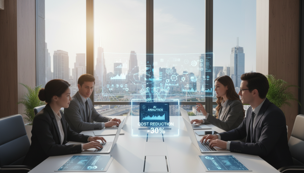 How can AI reduce business costs?