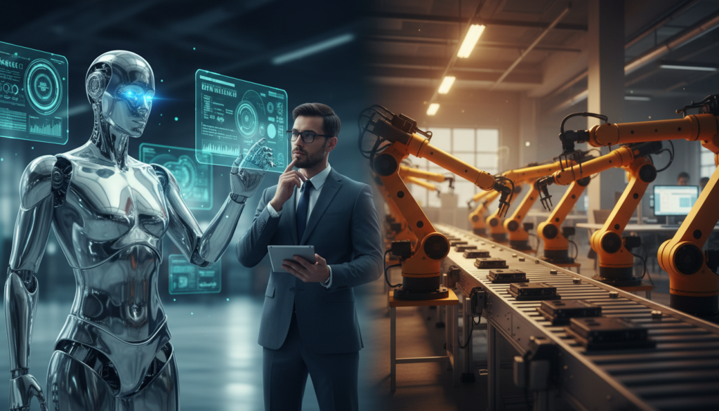 difference between AI and automation